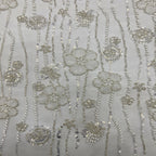 Sequin & Bubble-Bead Embroidered Bridal Fabric – Design 18431 — fabric photo 5
