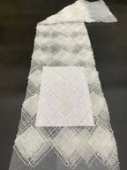 Grid Disc, Foam Bead & Sequin Embroidered Fabric — fabric photo 6