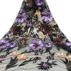 Classic Multicolor Sequin Embroidered Fabric for Qipao — fabric photo 4