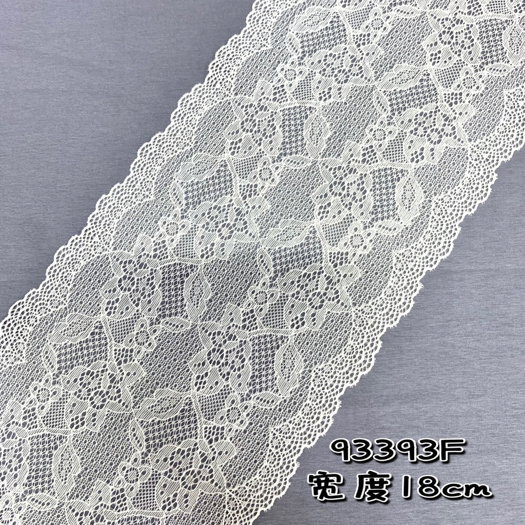 Double-Scallop Wide Stretch Nylon Lace Trim 18 cm — fabric photo 2