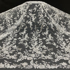 Symmetrical Floral Bead & Sequin Embroidered Fabric