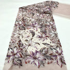Ethnic Print Bead Sequin Embroidered Fabric — fabric photo 4