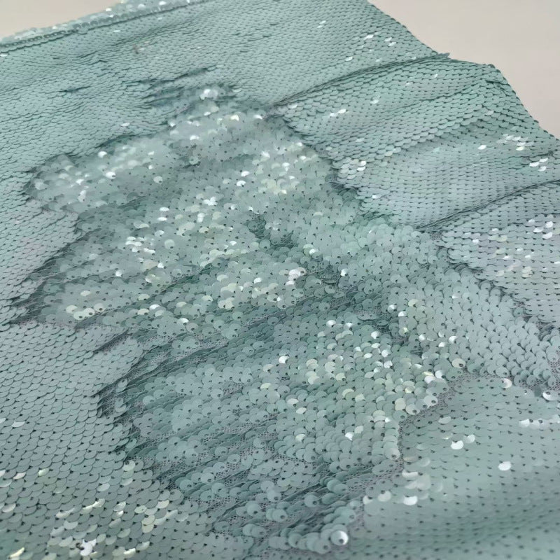 Dense Mesh with 5mm Sequin Embroidery — fabric photo 2
