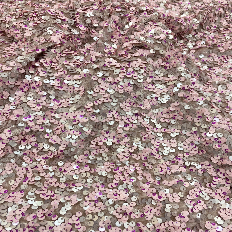 Velvet Base 3/5mm Colorful Sequin Fabric