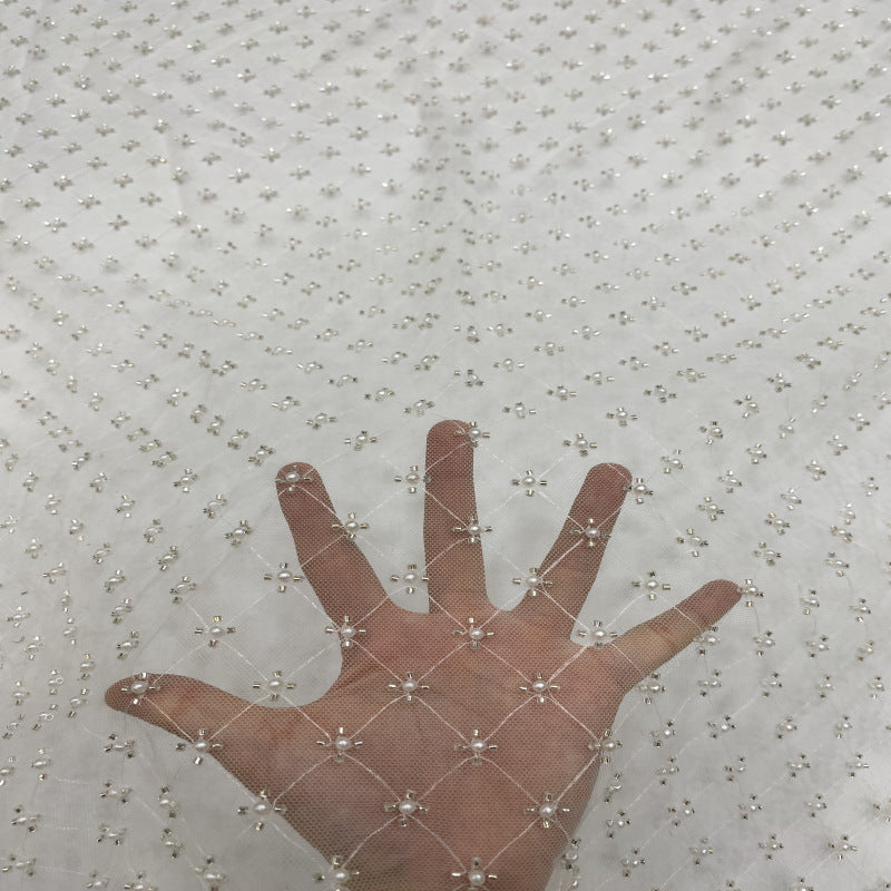 Bubble-Bead Embroidered Dressmaking Fabric — fabric photo 2