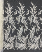 Sequin & Bugle-Bead Embroidered Bridal Fabric – Design 81183 — fabric photo 6