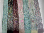 Metallic Beaded Mesh Embroidery Fabric — fabric photo 5