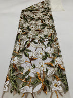 Magnolia Floral 3/5mm Sequin Fabric — fabric photo 6