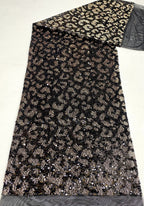 Leopard Print 5mm Rolled Sequin Fabric — fabric photo 6