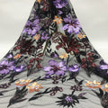 Classic Multicolor Sequin Embroidered Fabric for Qipao — fabric photo 6