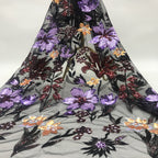 Classic Multicolor Sequin Embroidered Fabric for Qipao — fabric photo 6
