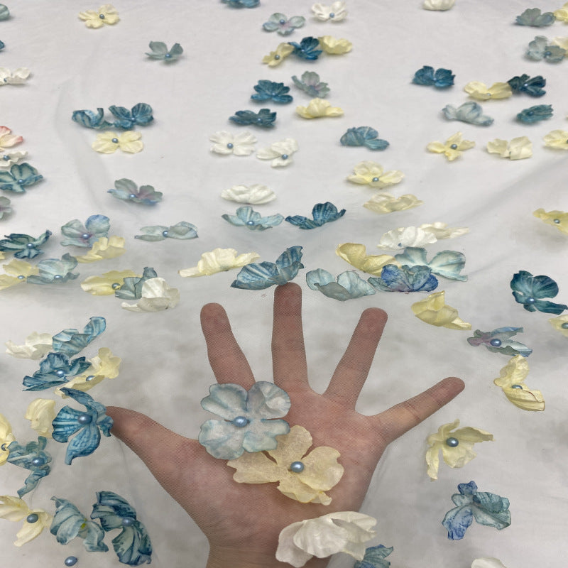 Appliqué Tulle Mesh Fabric — fabric photo 5