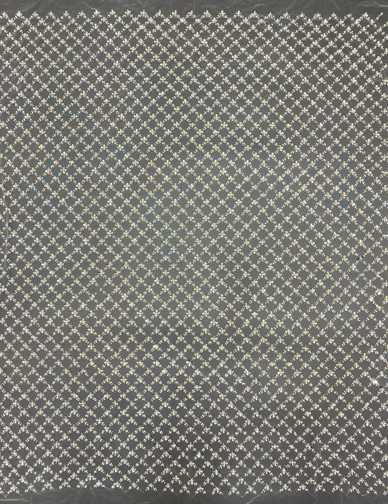 Diamond Foam Bead & 3/7mm Crystal Sequin Fabric — fabric photo 6