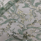Beaded Mesh with 3/7mm Sequin Embroidery — fabric photo 4