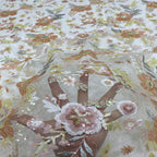 Botanical Colorful Sequin Dress Fabric — fabric photo 3