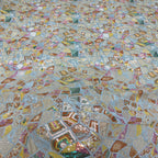 Geometric Multicolor Sequin Embroidery Fabric — fabric photo 3
