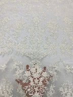 Heavy Sequin & Bubble-Bead Embroidered Bridal Fabric – Design 69919 — fabric photo 4