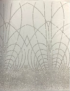 Heavy Crystal-Look Sequin & Triple-Bead Embroidered Bridal Fabric