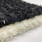 Wave Sequin Embroidered Bridal Fabric