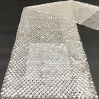 Honeycomb Mesh with 12mm Sequin Embroidery — fabric photo 2