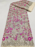 Stretch Mesh Bead & 3/7mm Sequin Fabric — fabric photo 6