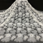 Heavy Disc Foam Bead Sequin Embroidered Fabric — fabric photo 2