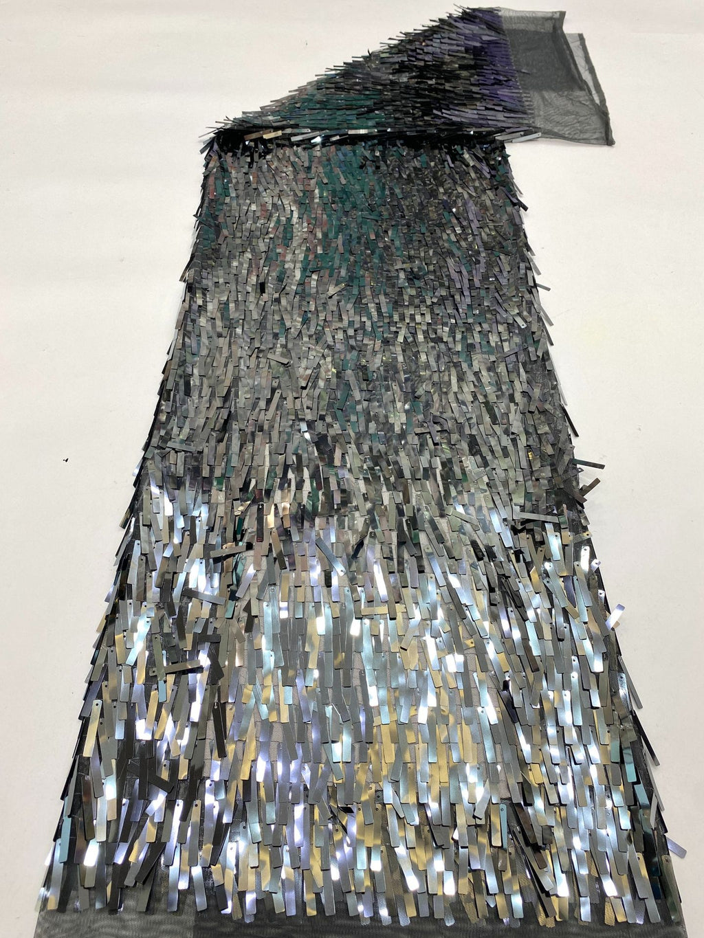 Long Sequin Embroidered Mesh Fabric — fabric photo 6