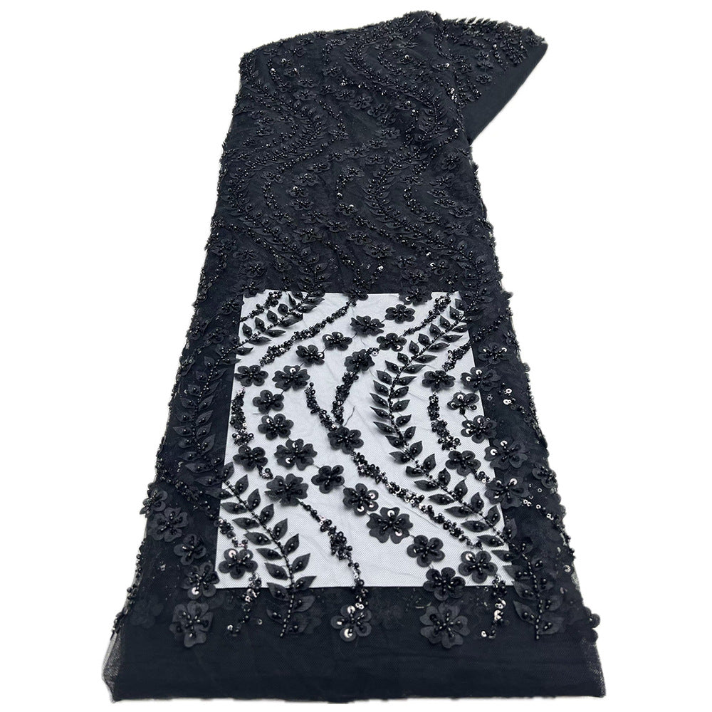 Bugle Bead & Seed Bead Mesh Lace