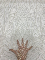 Colorful Sequin Ethnic Motif Embroidery Fabric — fabric photo 4