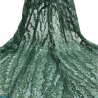 2/3 mm Sequin Embroidered Tulle Mesh Fabric – Design 26111 — fabric photo 2