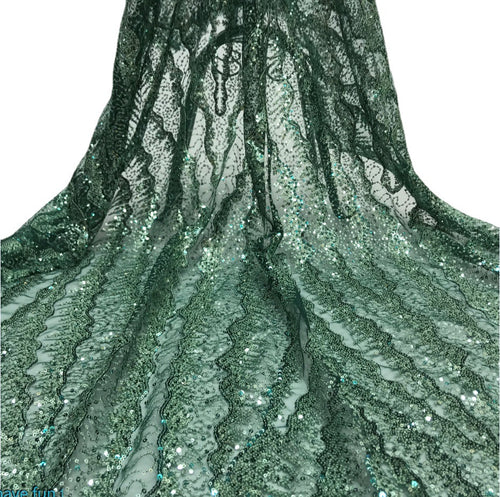 2/3 mm Sequin Embroidered Tulle Mesh Fabric – Design 26111 — fabric photo 2