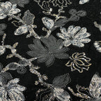 Velvet Ribbon Bead & Sequin Embroidered Fabric — fabric photo 5