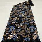 Velvet Ethnic-Style Bead Sequin Embroidery Fabric