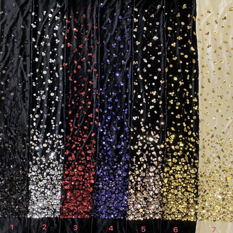 Gradient Fleece Bead Multisize Sequin Fabric — fabric photo 2