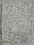 3/5 mm Sequin Embroidered Bridal Fabric – Design 72031 — fabric photo 6