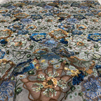 Multicolor Layered Sequin Embroidered Tulle Mesh Fabric — fabric photo 3