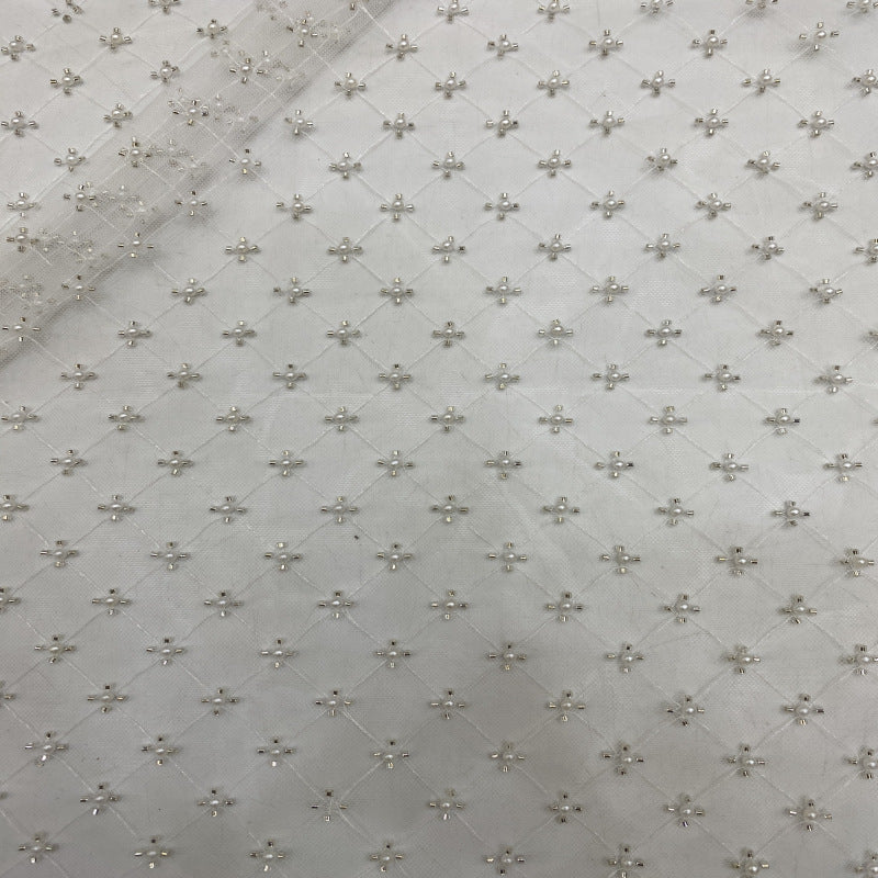 Bubble-Bead Embroidered Dressmaking Fabric — fabric photo 3