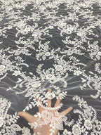 Foam Bead Sequin Embroidery Fabric for Evening Dresses — fabric photo 2