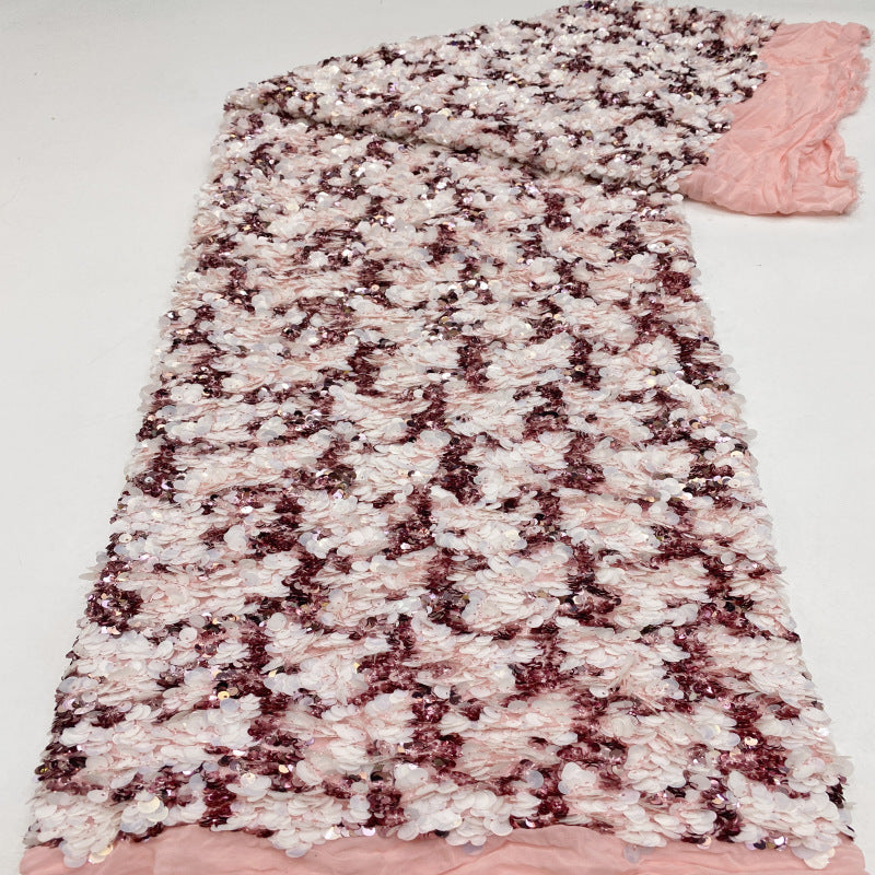 Chiffon with 5–9mm Sequin Embroidery — fabric photo 4