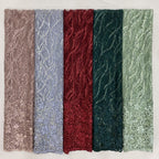 Symmetrical Sequin & Cordwork Embroidered Bridal Fabric — fabric photo 3