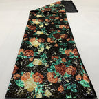 Rose Petal Sequin Embroidery Fabric for Evening Dresses