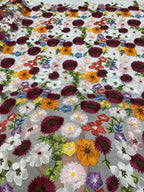 Multicolor Appliqué Bridal Fabric — fabric photo 4