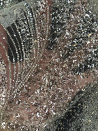 3D 3/5 mm Crystal-Look Sequin & Silver-Bead Embroidered Bridal Fabric – Design 72575 — fabric photo 5