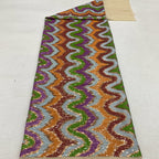 Multicolor Wave 3 mm Sequin Embroidered Bridal Fabric — fabric photo 4