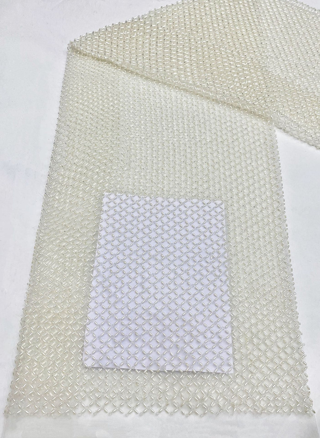 Diamond and Seed Bead Embroidery Fabric — fabric photo 6