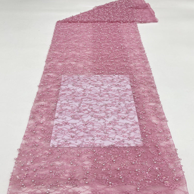Beaded Sequin Wedding Lace with Foam Beads — fabric photo 5