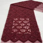 Rope & Bead Sequin Embroidery Fabric for Dresses — fabric photo 5