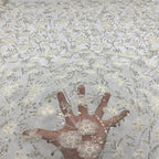 Botanical Sequin Embroidered Bridal Fabric – Design 52831 — fabric photo 3