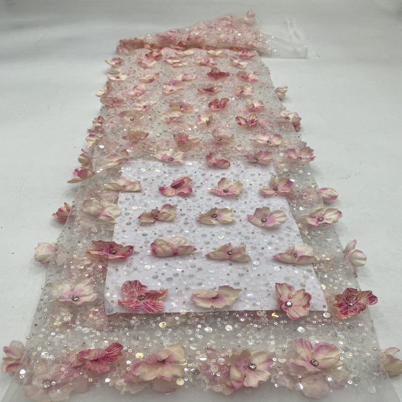 Sequin Embroidered Bridal Fabric – Design 01407