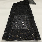 Geometric Bead Sequin Embroidery Fabric — fabric photo 4